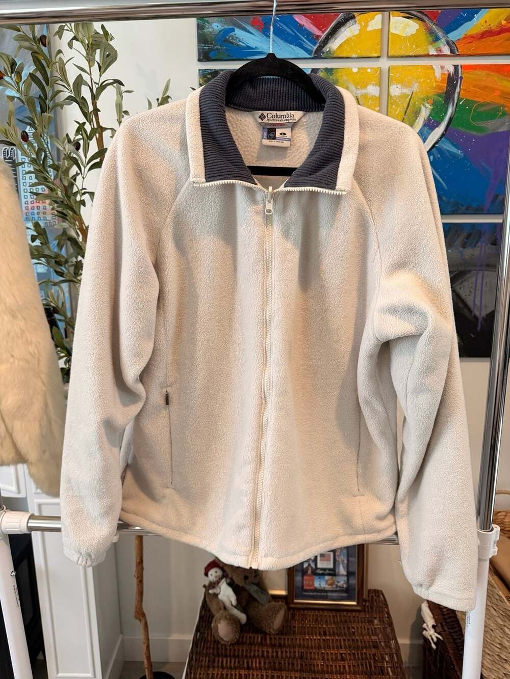 Women’s Columbia Sportswear Warm Fleece Sherpa Jacket Vertex Size L Cream